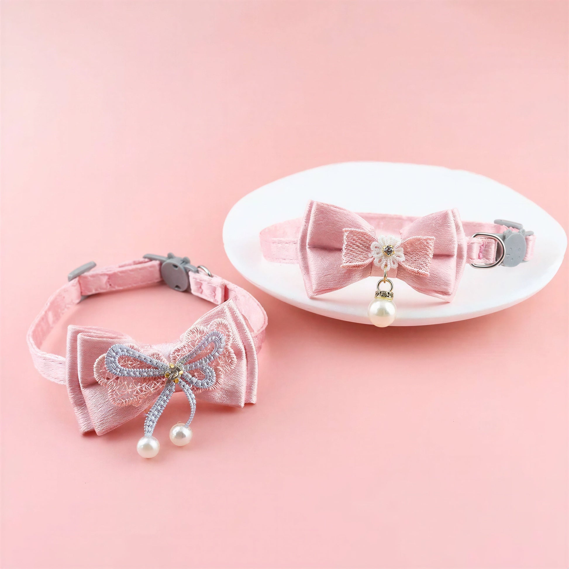 Collier avec gros nœud papillon pour gros chat Pour toi Mon chat