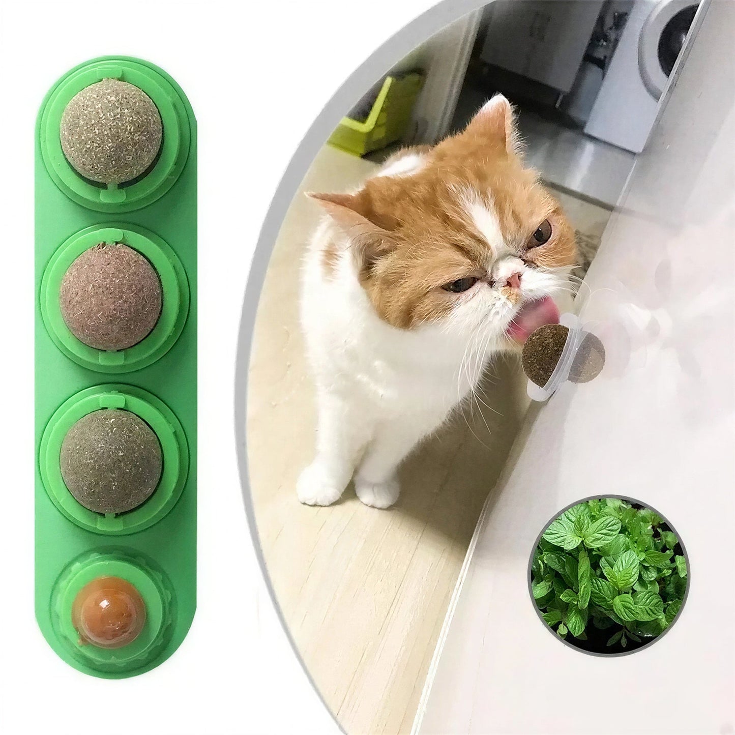 Herbe à Chat en Forme de Boules Rotatives Pour toi Mon chat