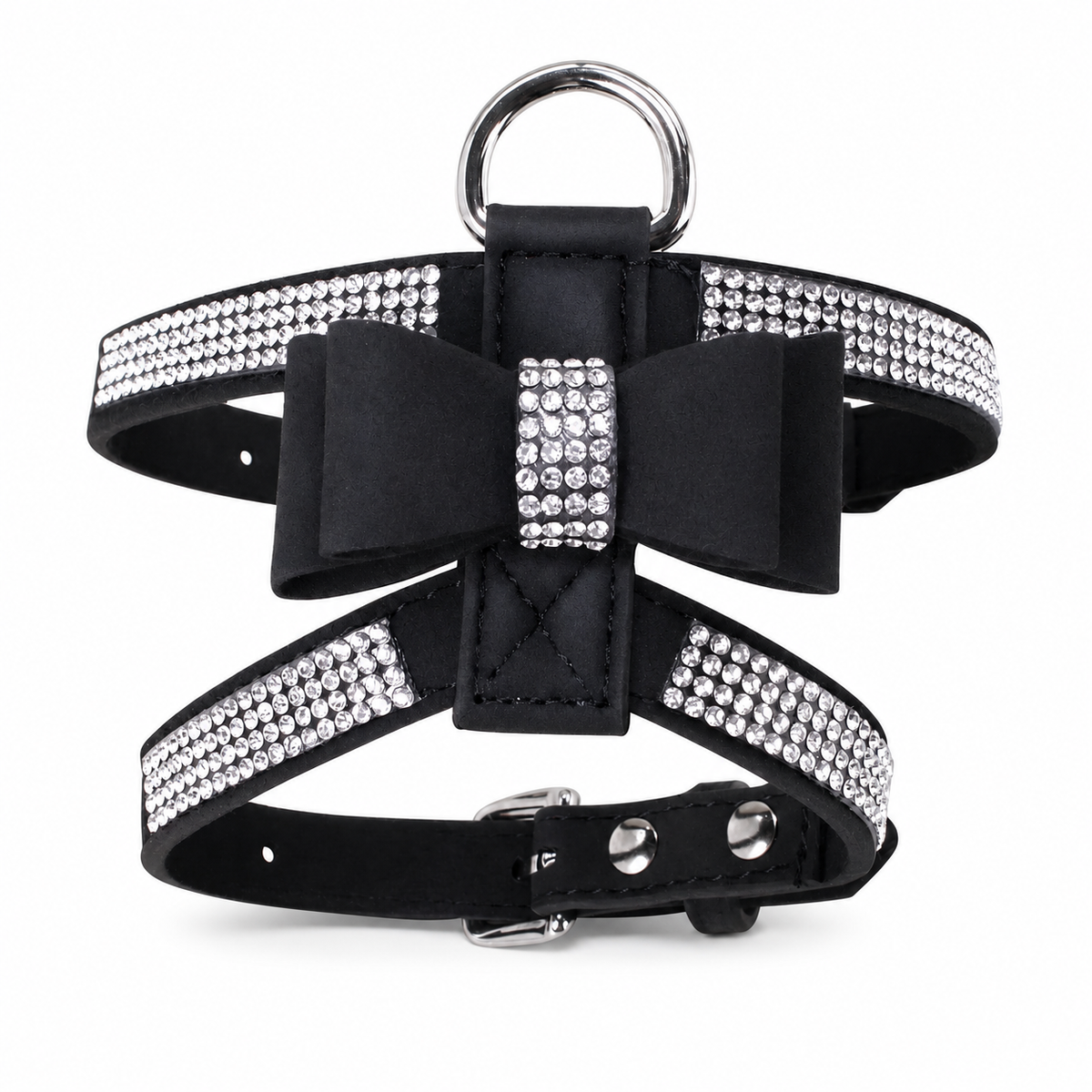 Harnais de poitrine en strass avec nœud de papillon pour chat Pour toi Mon chat