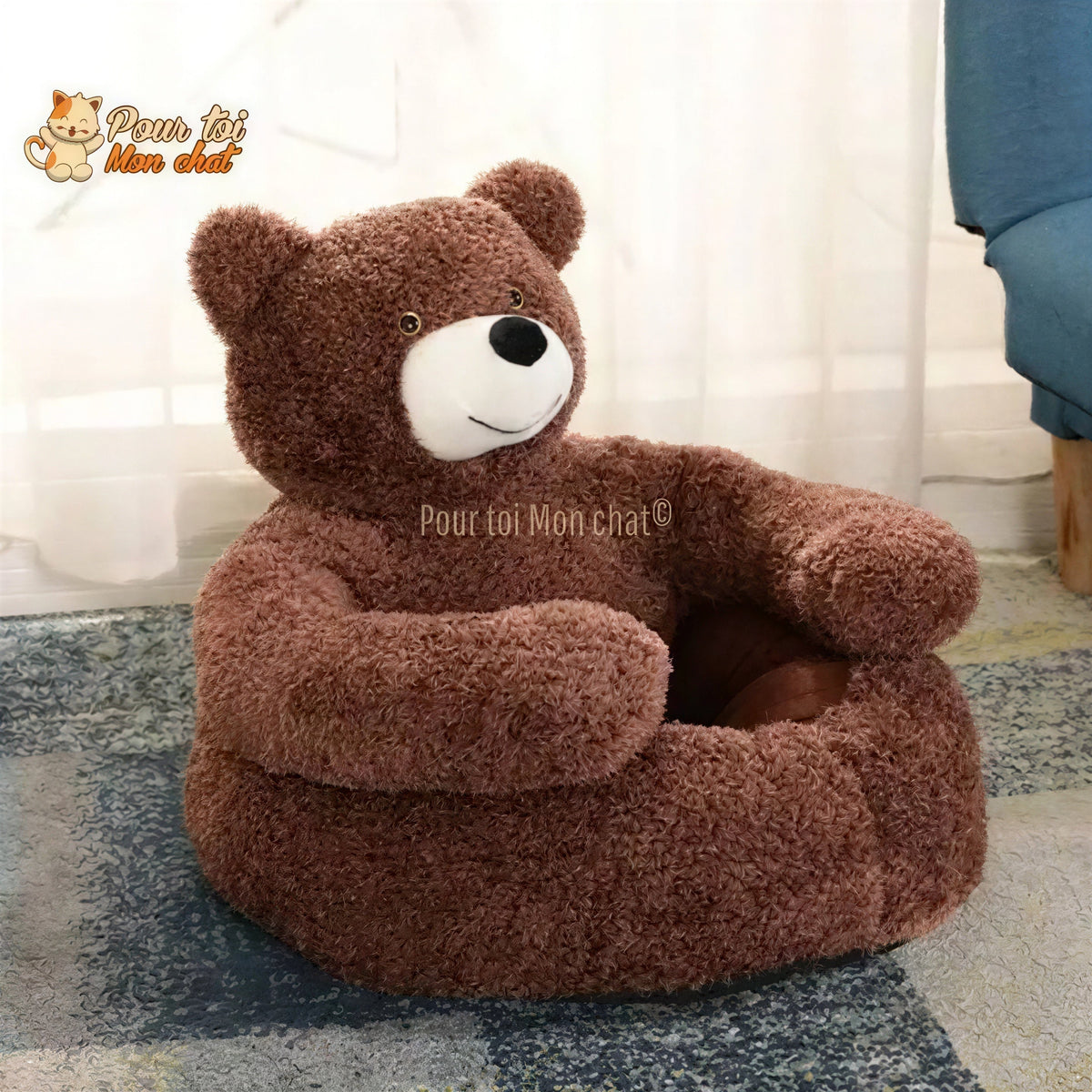 NICHE EN PELUCHE OURSON POUR CHAT - OURSàCHAT™ Pour toi Mon chat