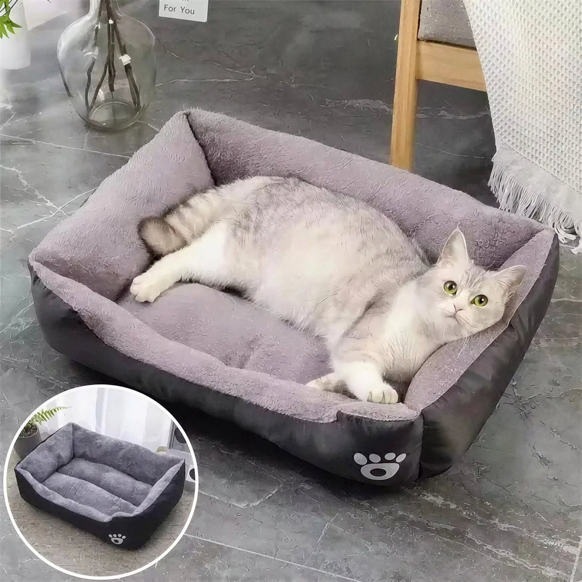 Coussin Chat, Maison, Niche, Confortable Repos Douillet Garanti, MinouDoux™ Pour toi Mon chat