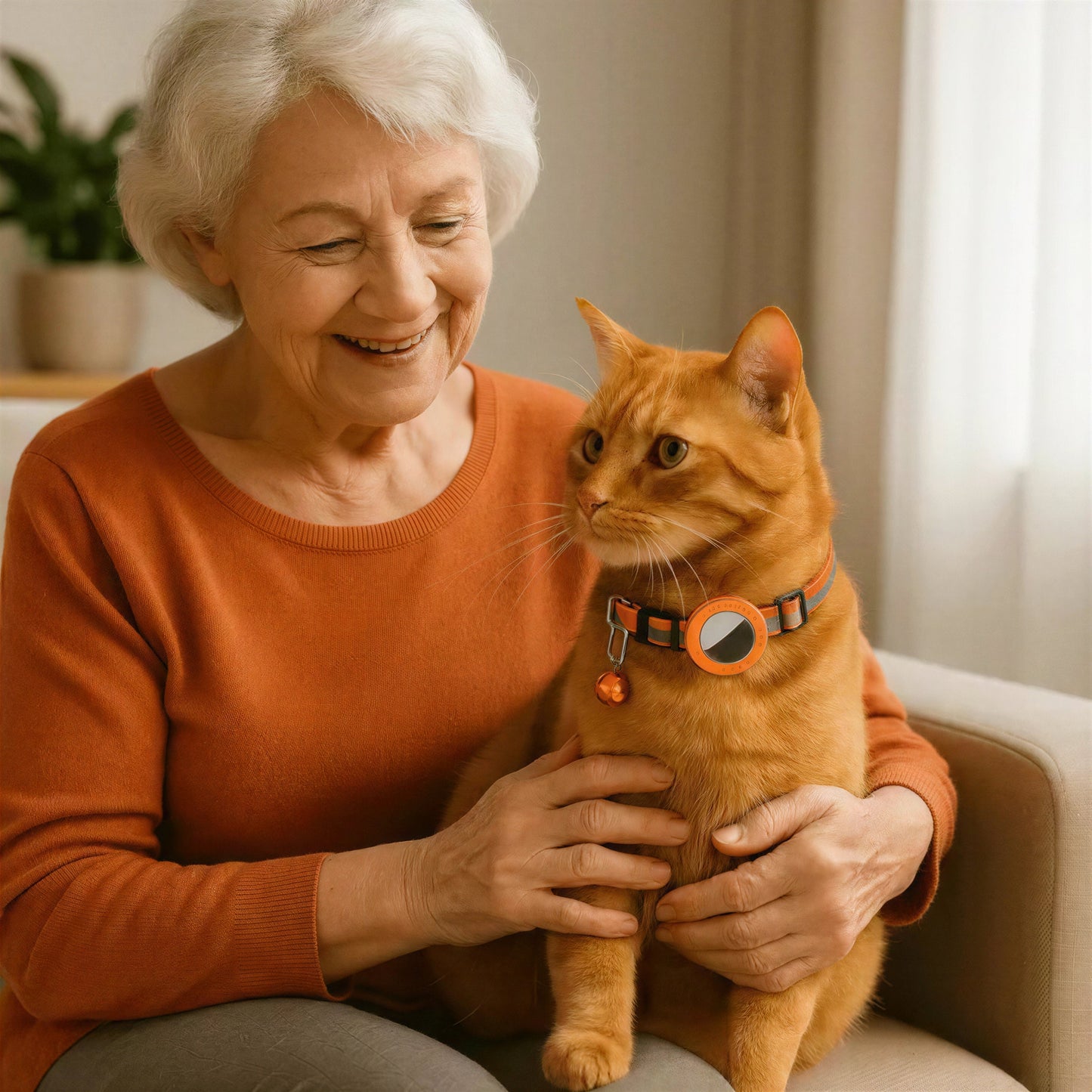 Collier GPS Chat - Support Airtag, Collier de Suivi Anti Perte Pour toi Mon chat