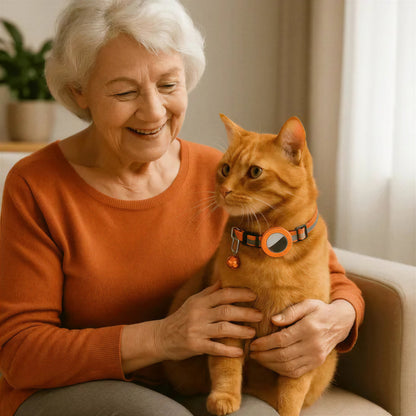 Collier GPS Chat - Support Airtag, Collier de Suivi Anti Perte Pour toi Mon chat