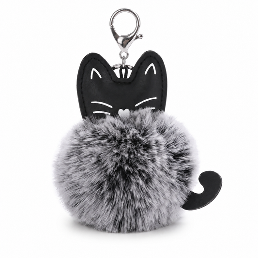 Porte-clés mignon en forme de chat avec boule de fourrure Pour toi Mon chat