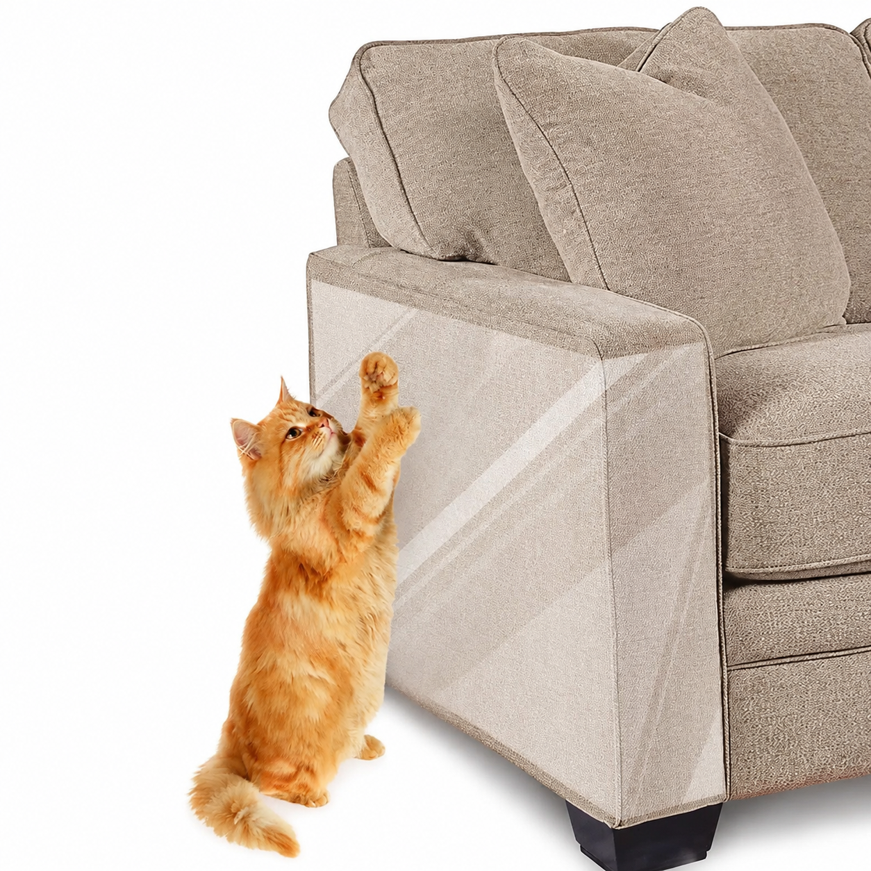 Ensemble de six bandes anti-griffures de chat pour meubles Pour toi Mon chat