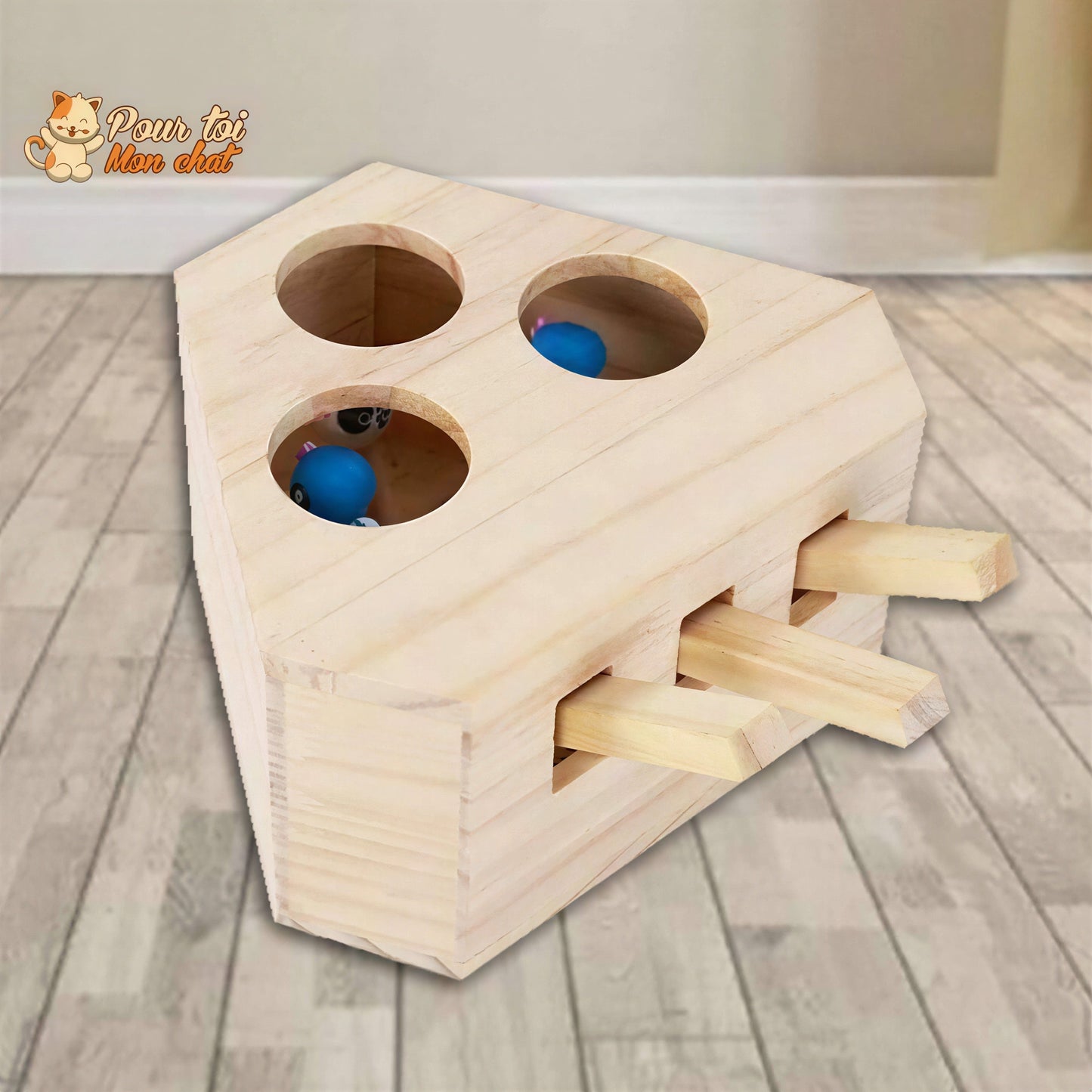 Jeu éducatif en bois - AttrapCat'™ Pour toi Mon chat