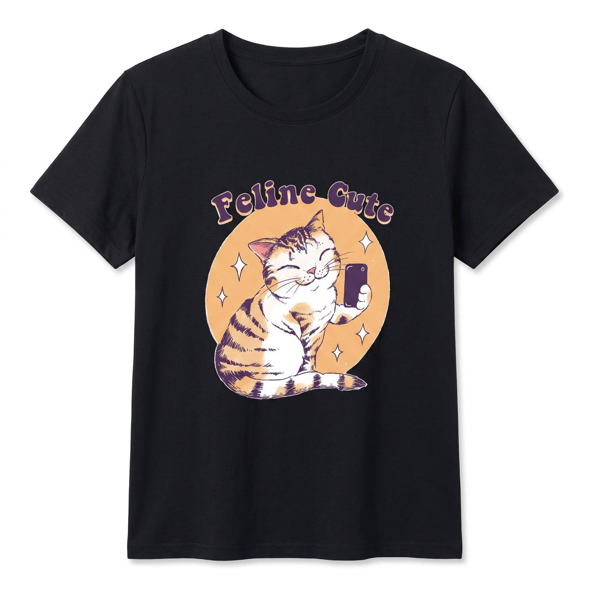 T-shirt décontracté avec imprimé à motif de chat pour femme Pour toi Mon chat