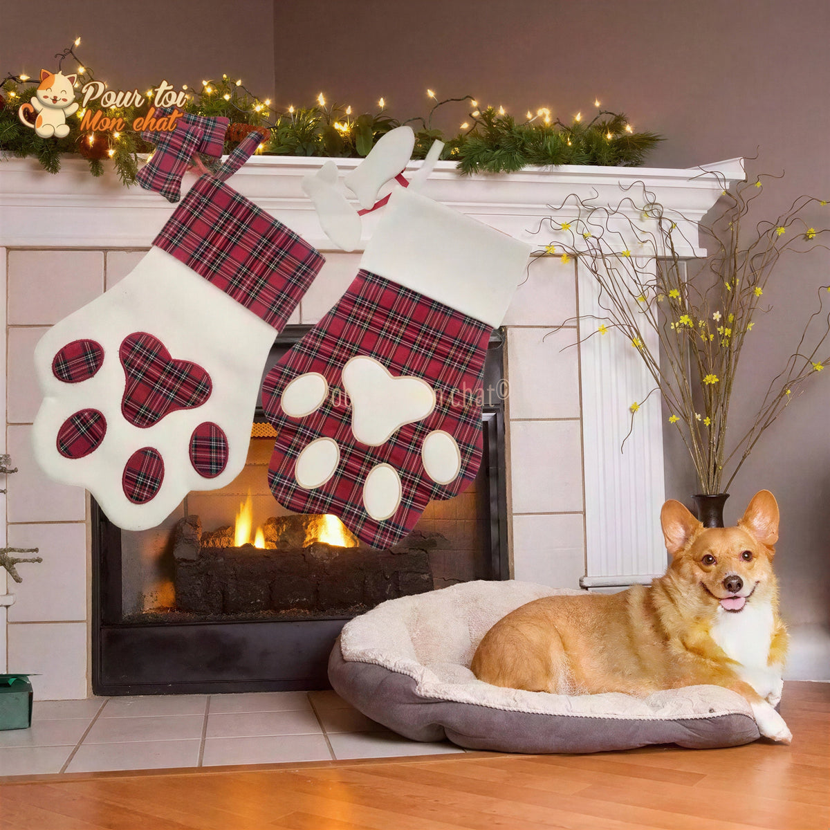Noël Décors Chat, Chaussettes de Noël - Pour chats - Chat’chaussette’de’Noël™ Pour toi Mon chat