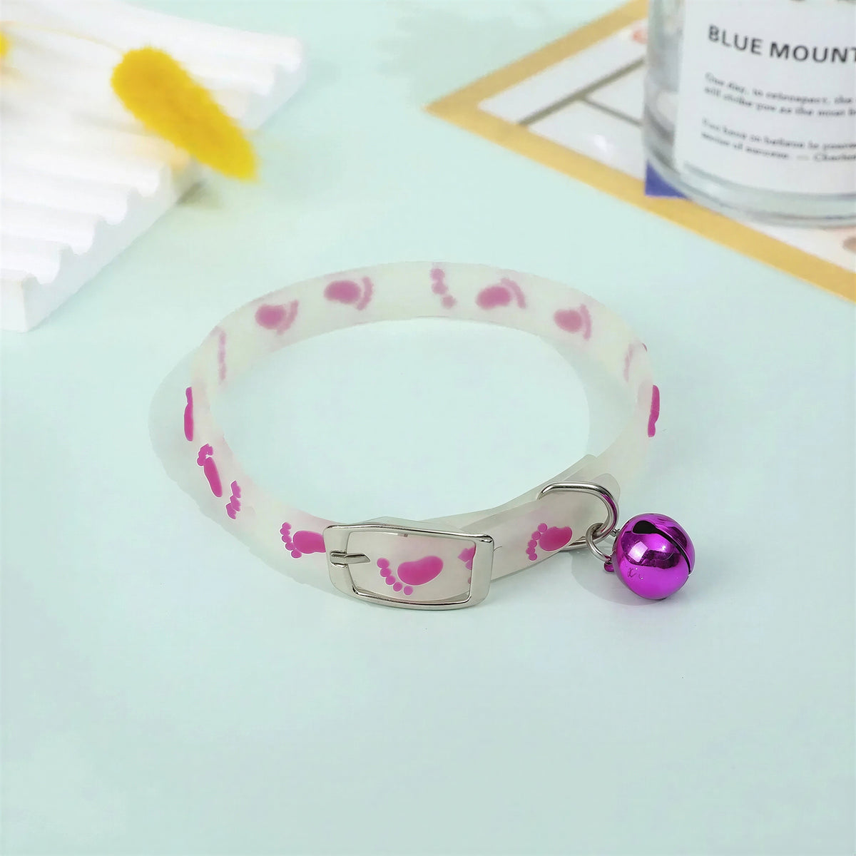 Collier Chat Anti Étranglement Fluorescent avec Clochette - vue 2
