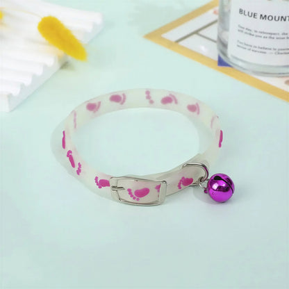 Collier Chat Anti Étranglement Fluorescent avec Clochette - vue 2