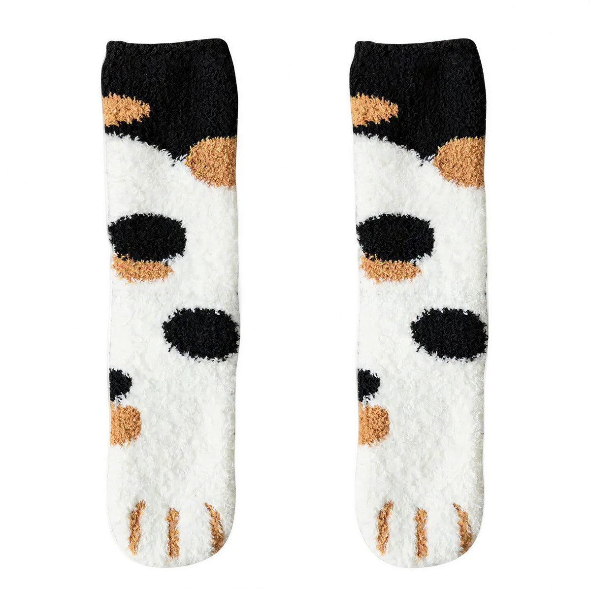 Cadeau Fan De Chat Chaussettes En Forme De Patte De Chat Douce - Noir