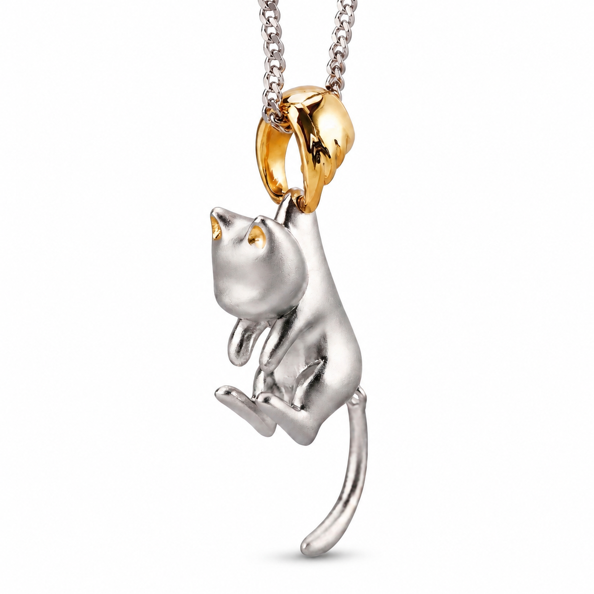 Collier avec pendentif de chat simple pour femme Pour toi Mon chat
