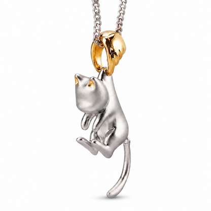 Collier avec pendentif de chat simple pour femme Pour toi Mon chat