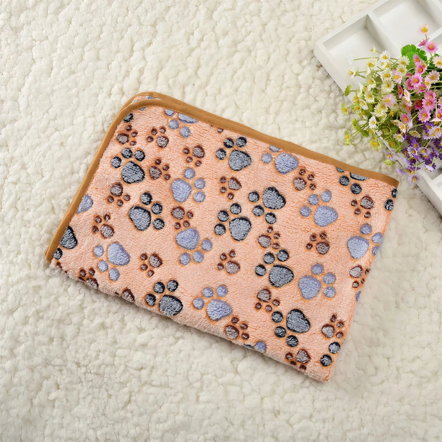 Tapis Rafraichissant Chat avec Motifs en Forme de Pattes - vue 4