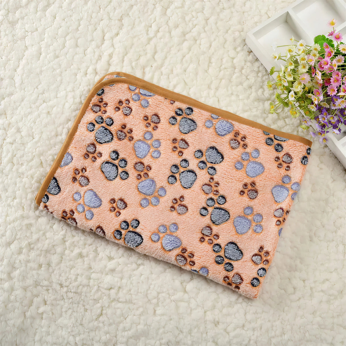 Tapis Rafraichissant Chat avec Motifs en Forme de Pattes - vue 4