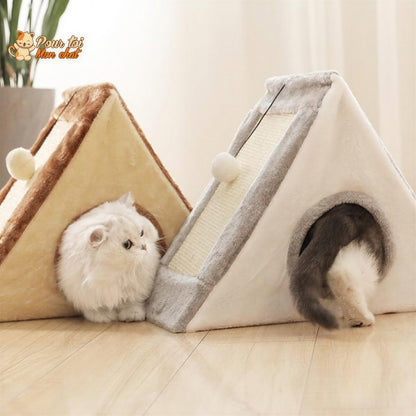 Niche pour Chat avec Grattoir - Crazybed™ Pour toi Mon chat