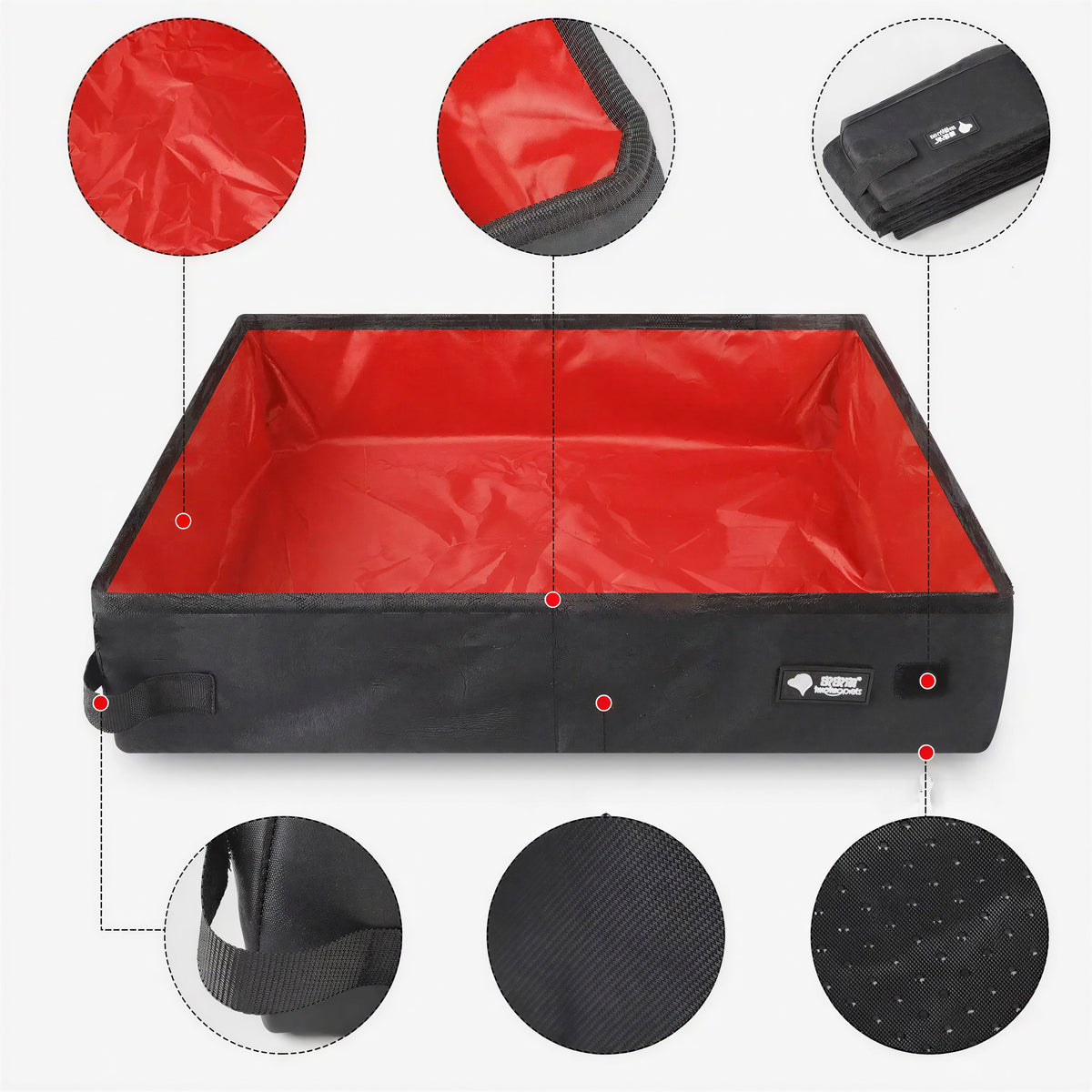 Bac à litière de voyage pliable et portable pour chat Pour toi Mon chat