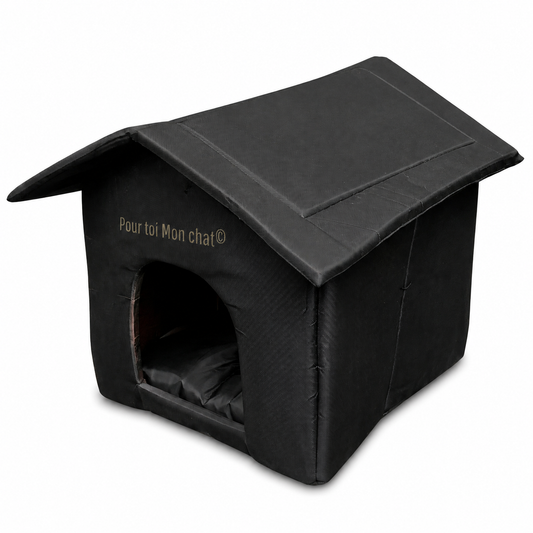 MAISON ÉTANCHE POUR CHAT D’EXTÉRIEUR - CABANE4CAT™ Pour toi Mon chat