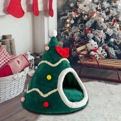 Cabane Pour Chat En Forme De Sapin De Noël Pour toi Mon chat