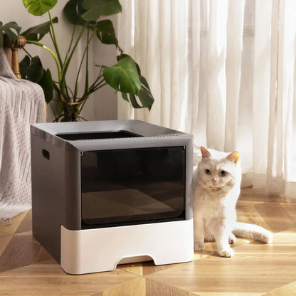 Bac à litière avec pelle pour gros chat Pour toi Mon chat