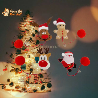Noël Jouets en Peluche, fourrure, boule, cloche, poupées - Pour Chat - PomponNoëlChat™ Pour toi Mon chat