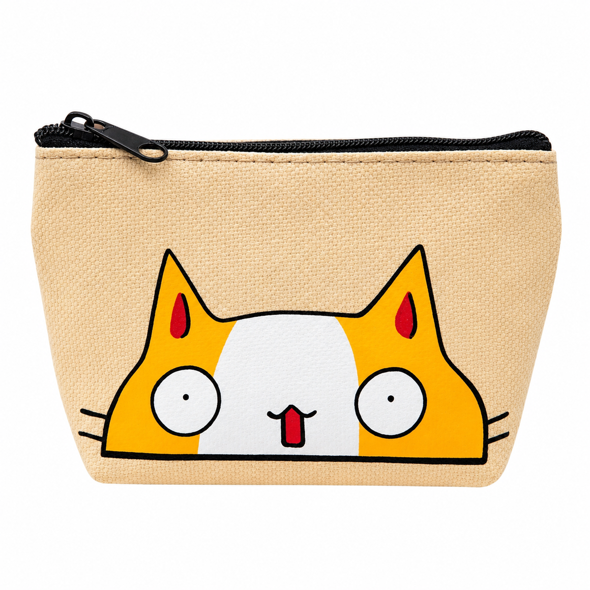 Sac à monnaie en toile de coton avec dessin de chats Pour toi Mon chat