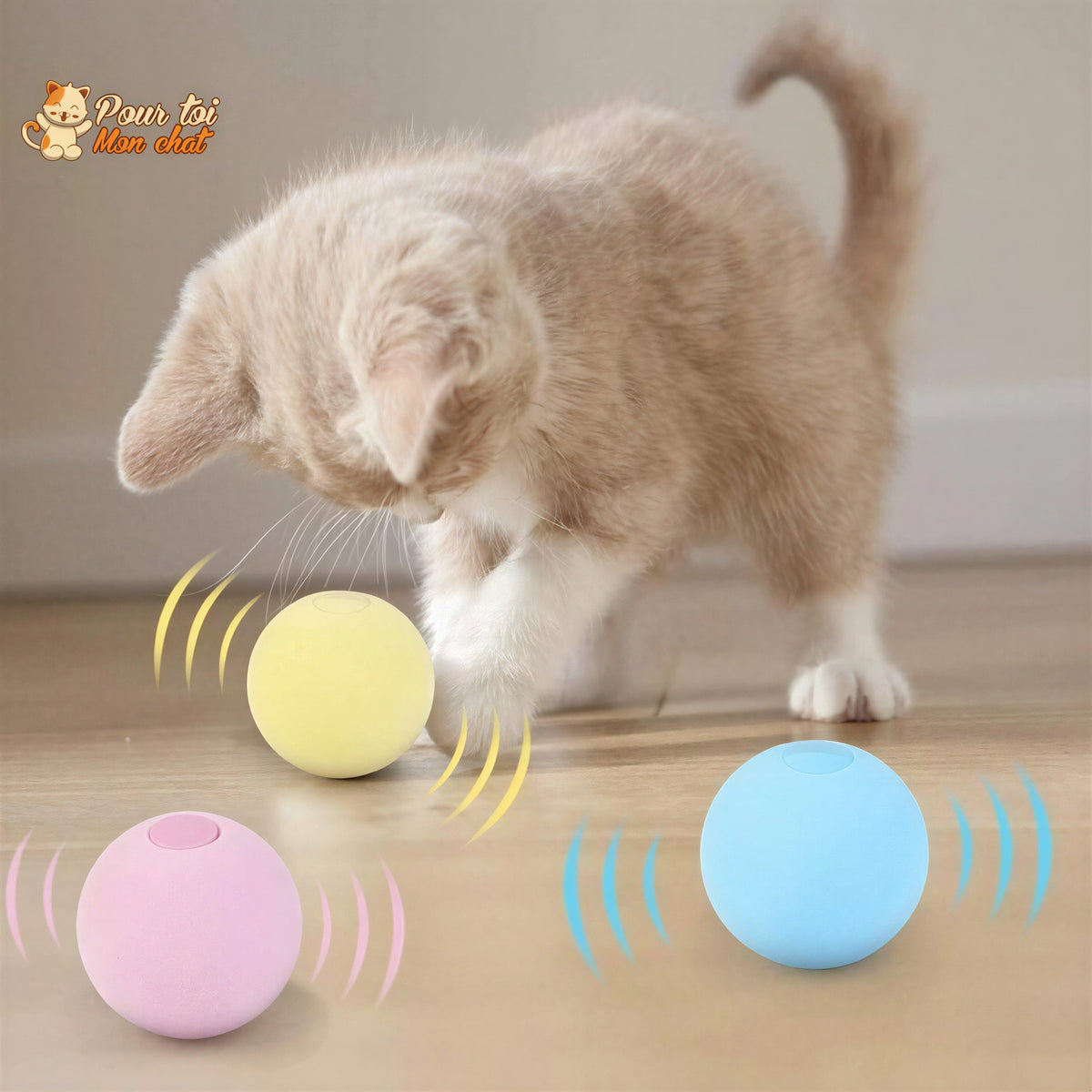 Balle avec des sons d'animaux - Music'Balls™ Pour toi Mon chat
