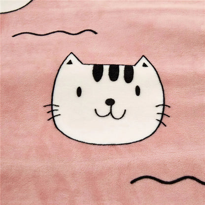 Cadeau Fan De Chat Plaid Rose Avec Tete De Chat Et Poisson Pour toi Mon chat