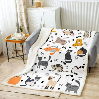 Cadeau Fan De Chat Plaid Humoristique - vue 2