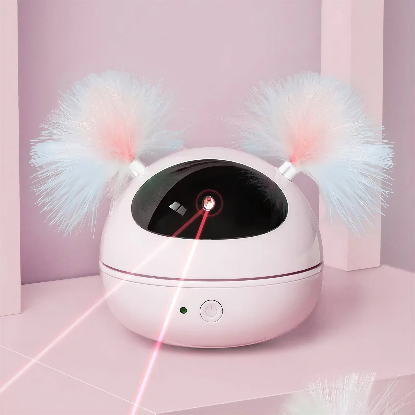 Jouet rotatif électrique lumineux à laser avec plumes pour chat Pour toi Mon chat