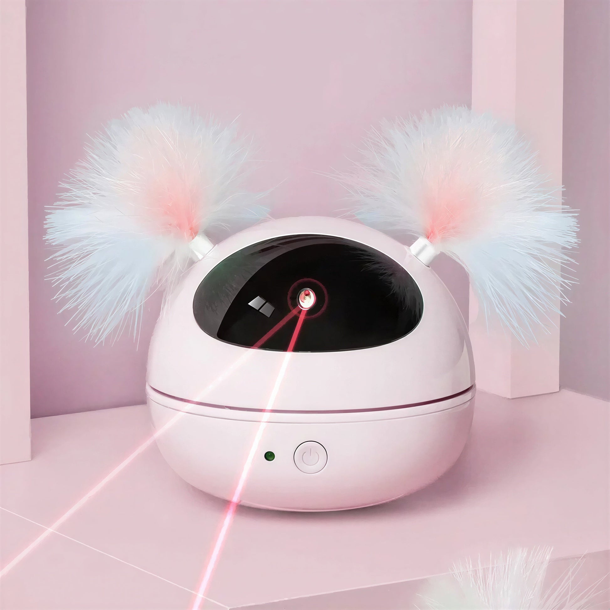 Jouet rotatif électrique lumineux à laser avec plumes pour chat Pour toi Mon chat