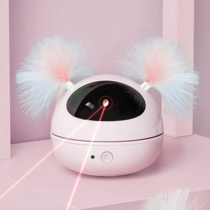 Jouet rotatif électrique lumineux à laser avec plumes pour chat Pour toi Mon chat