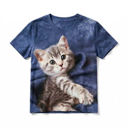 T-shirt avec chat mignon imprimé en 3D pour femme Pour toi Mon chat