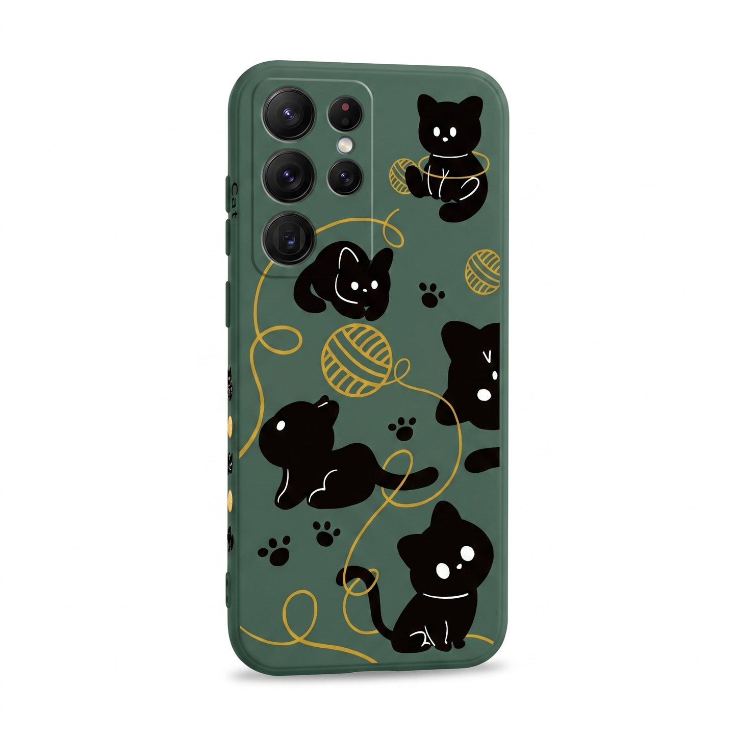 Coque de téléphone à enroulement avec design de chat pour Samsung Galaxy S23 Pour toi Mon chat