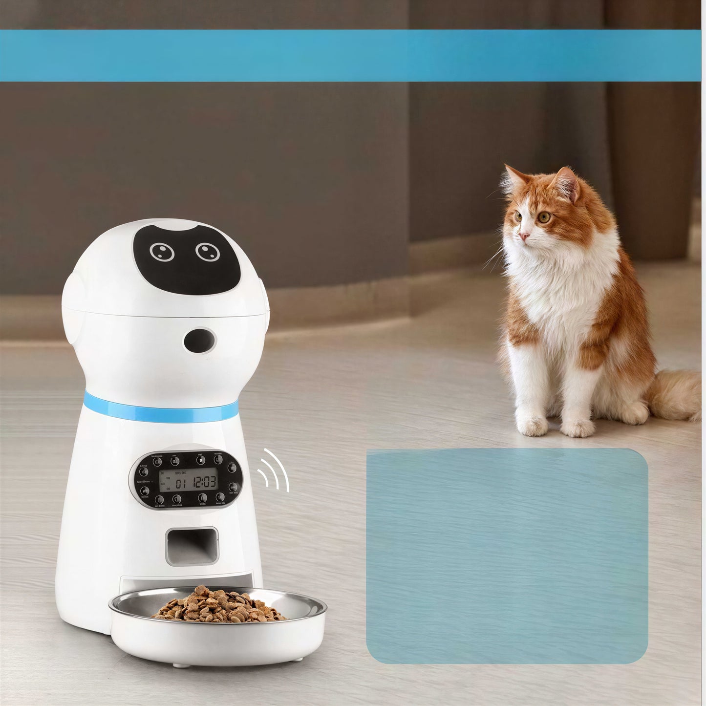 Distributeur automatique d'alimentation pour chat - vue 2