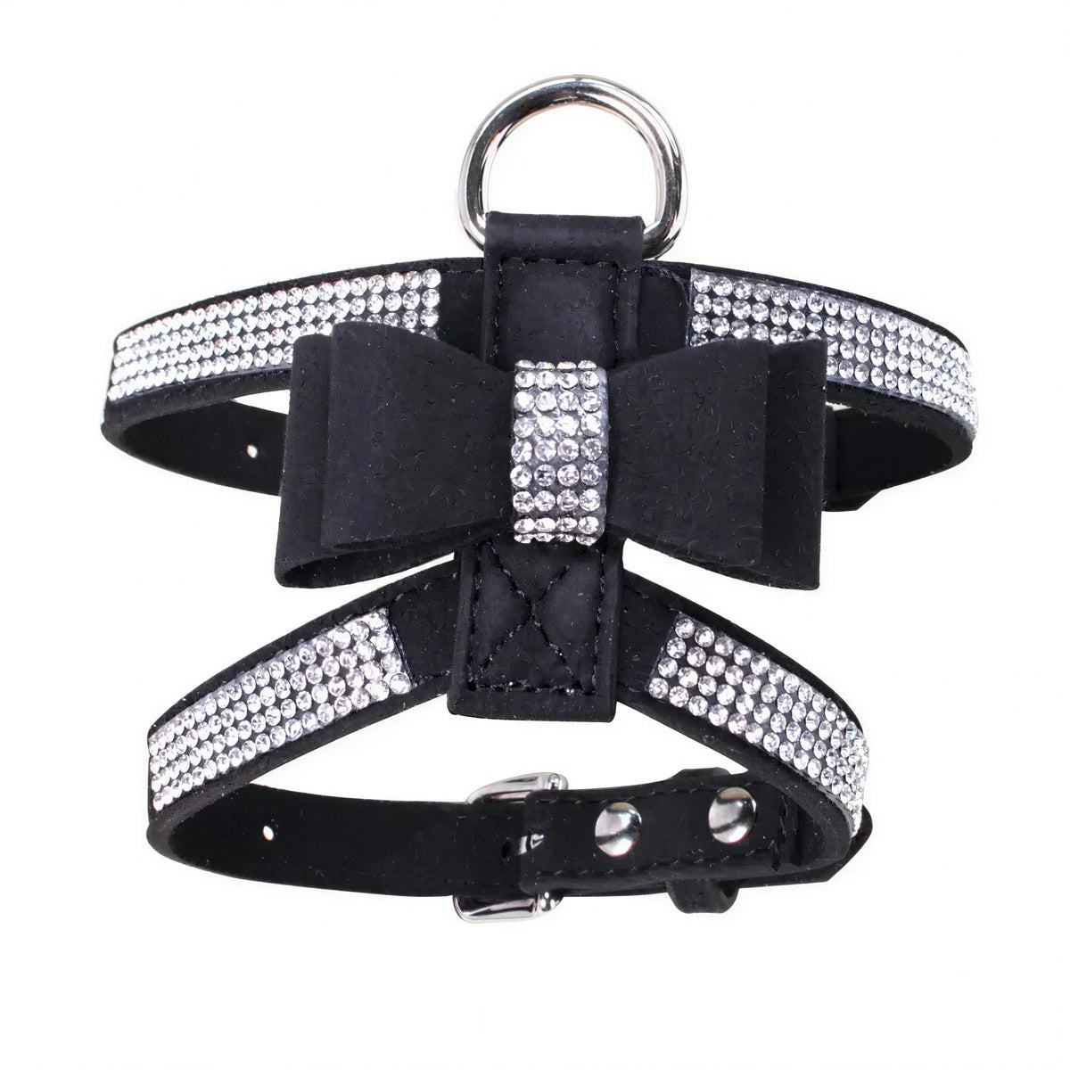 Harnais de poitrine en strass avec nœud de papillon pour chat Pour toi Mon chat