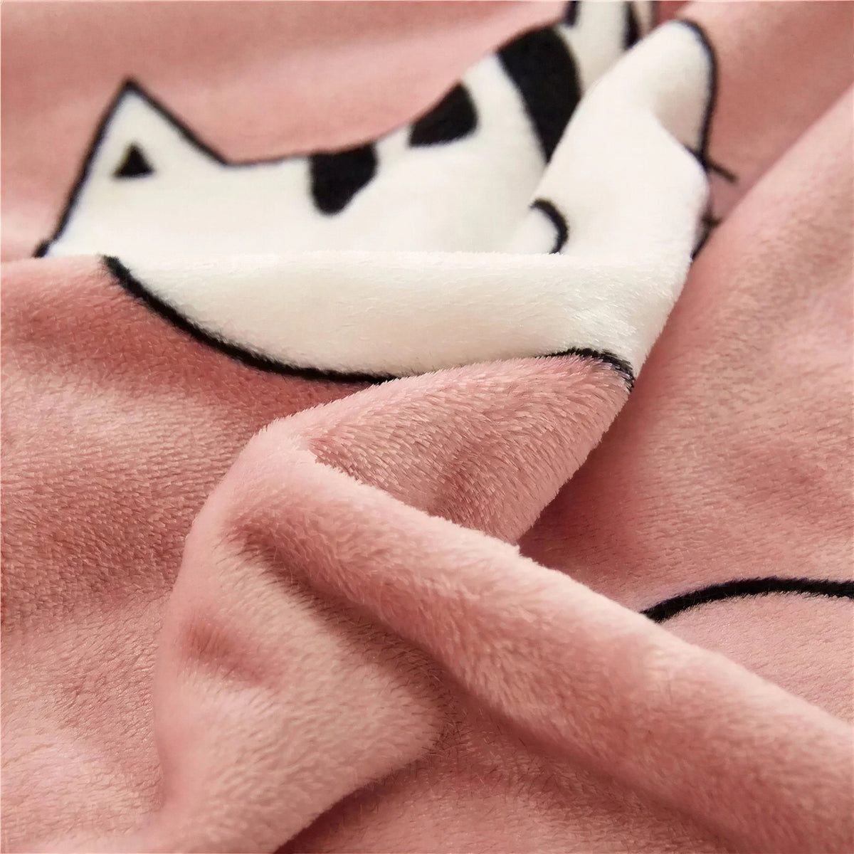 Cadeau Fan De Chat Plaid Rose Avec Tete De Chat Et Poisson Pour toi Mon chat