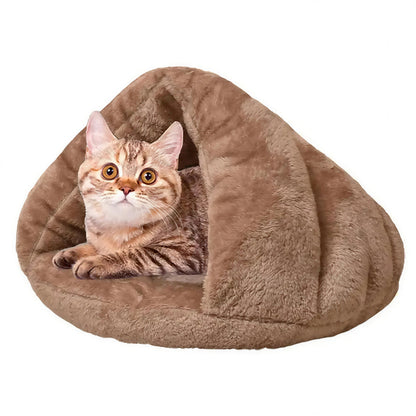 Lit Pour Chat En Forme De Triangle Matière Peluche Douce Pour toi Mon chat