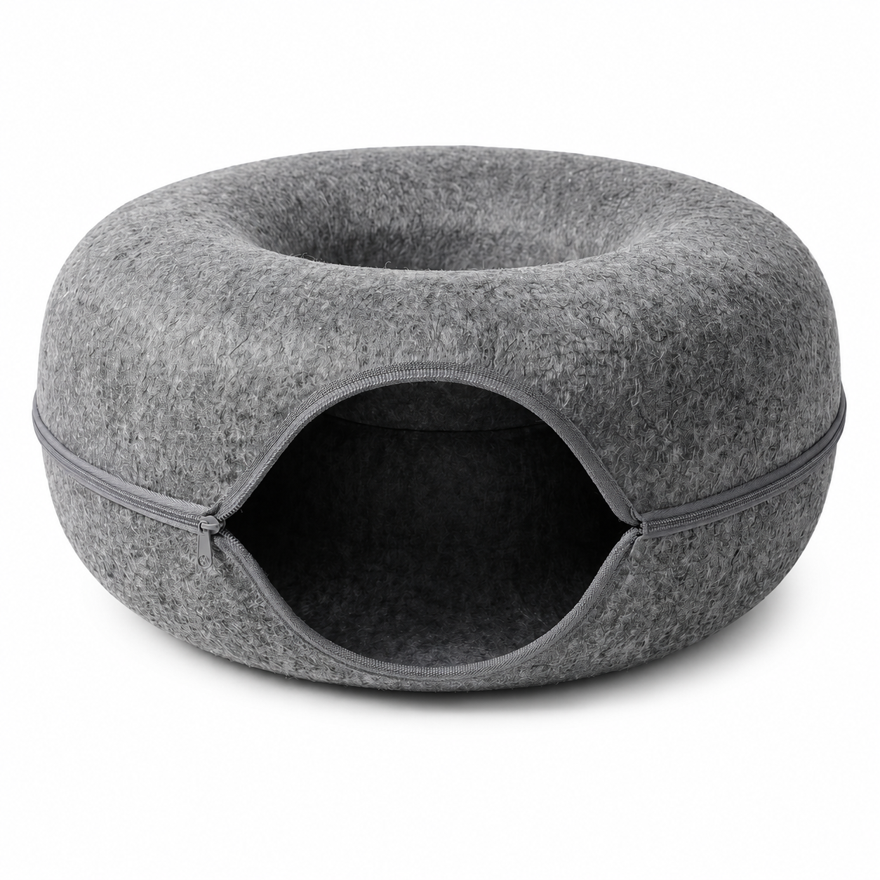 PANIER DE MAISON EN FEUTRE NATUREL POUR CHAT - DONUT4CAT™ Pour toi Mon chat