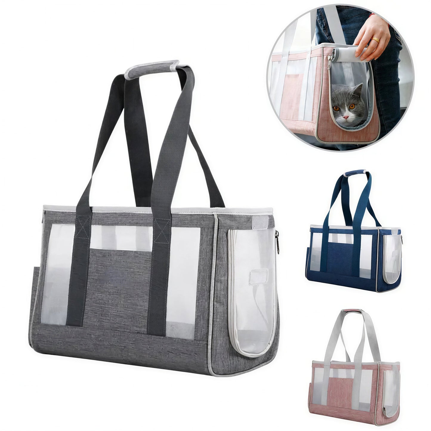 Sac à main de transport respirant pour chat Pour toi Mon chat