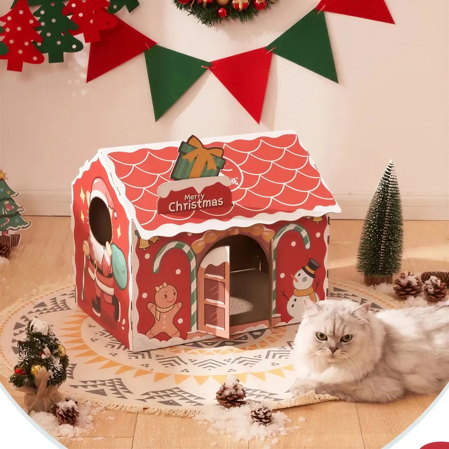 Cabane pour Chat Ambiance de Noel - vue 2