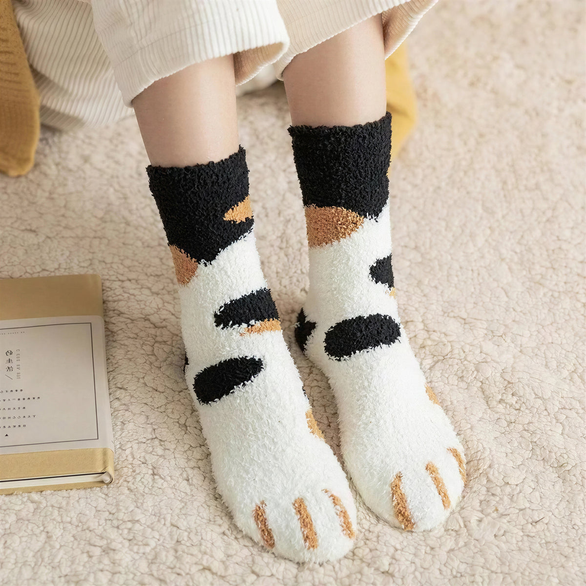Cadeau Fan De Chat Chaussettes En Forme De Patte De Chat Douce - vue 3