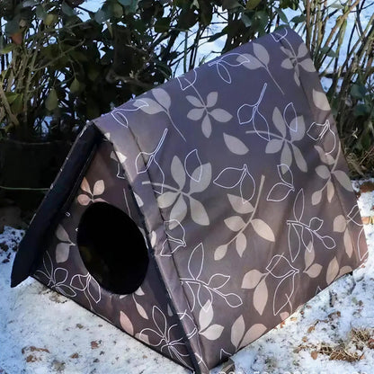 Cabane pour Chat Extérieur Triangulaire avec Imprimé Pour toi Mon chat