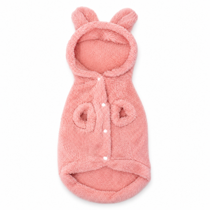 Manteau pour Chat Molletonné avec des Oreilles de Lapin pour l'Hiver Pour toi Mon chat