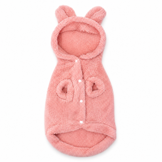 Manteau pour Chat Molletonné avec des Oreilles de Lapin pour l'Hiver Pour toi Mon chat