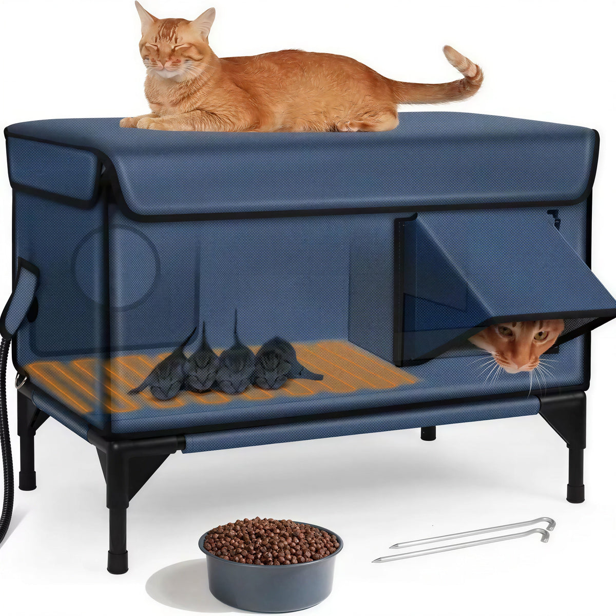 Niche Extérieur Chat Imperméable sur Pieds Pour toi Mon chat