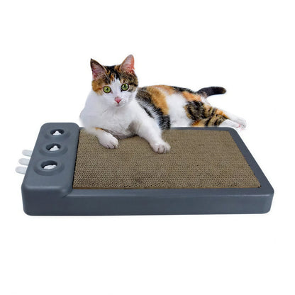 Planche à gratter en carton ondulé avec jeu à taupes pour chat Pour toi Mon chat