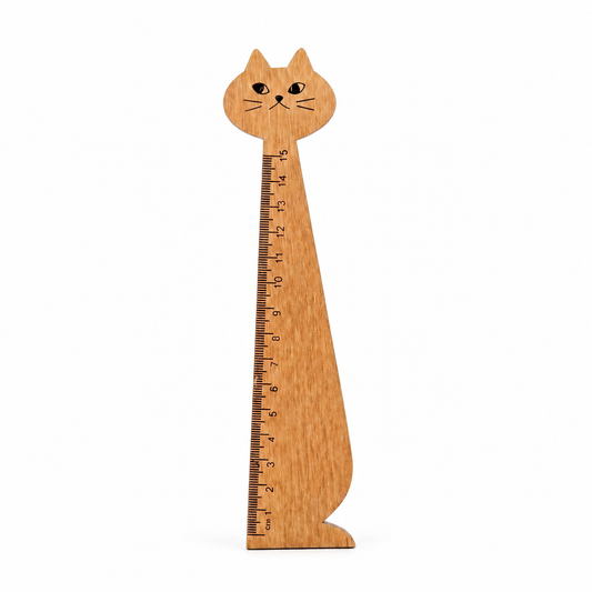 Règle droite en forme de chat mignon en bois Pour toi Mon chat