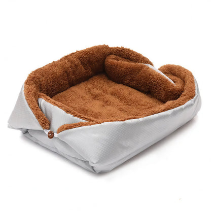 Lit long en peluche pour chat - vue 2
