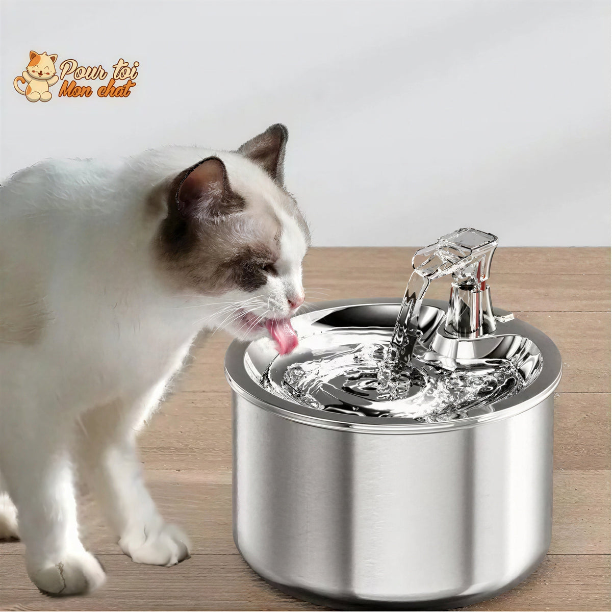 Fontaine à eau pour chat avec capteur de mouvement Pour toi Mon chat